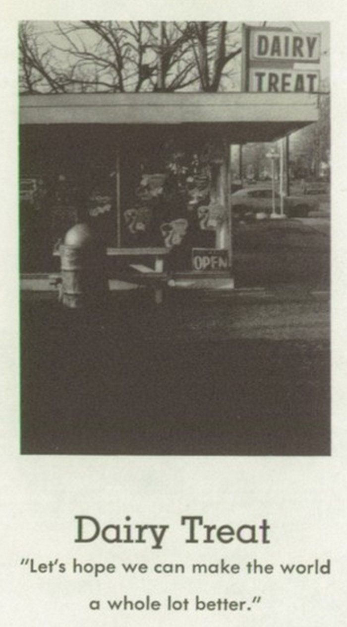Dairy Treat - 1972 Yearbook Ad